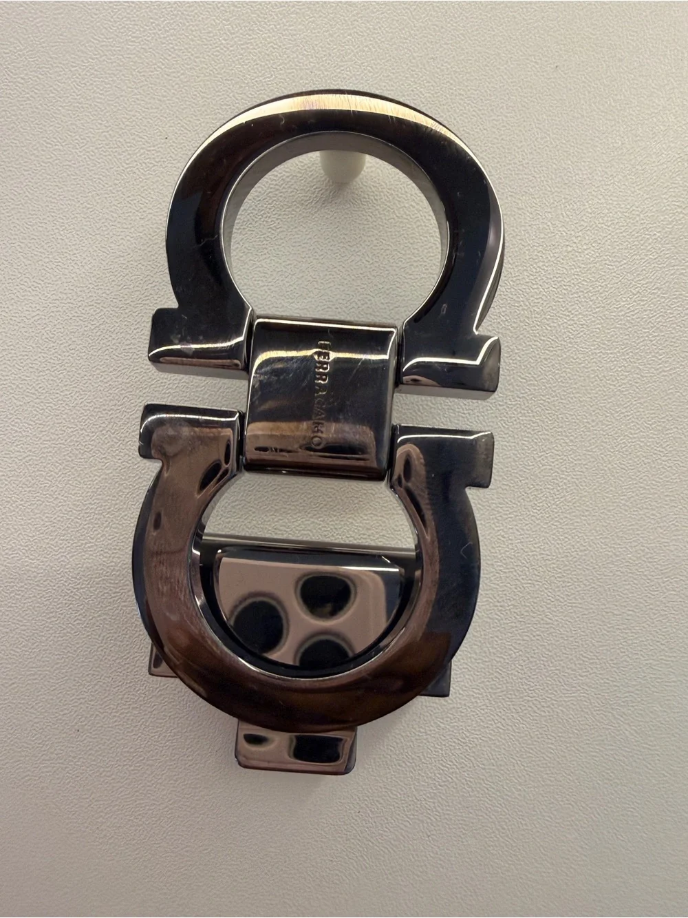 Salvatore Ferragamo Silver Gancini belt buckle